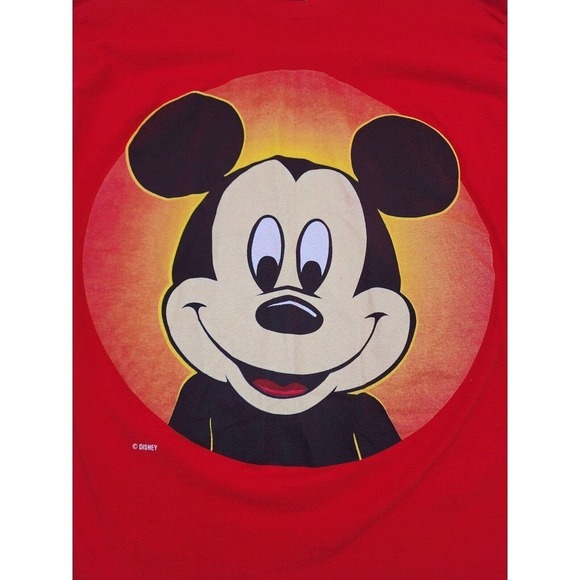 Vintage Disney Mickey Mouse Single Stitch 90s T-Shirt Made in USA Size XL - Picture 1 of 10
